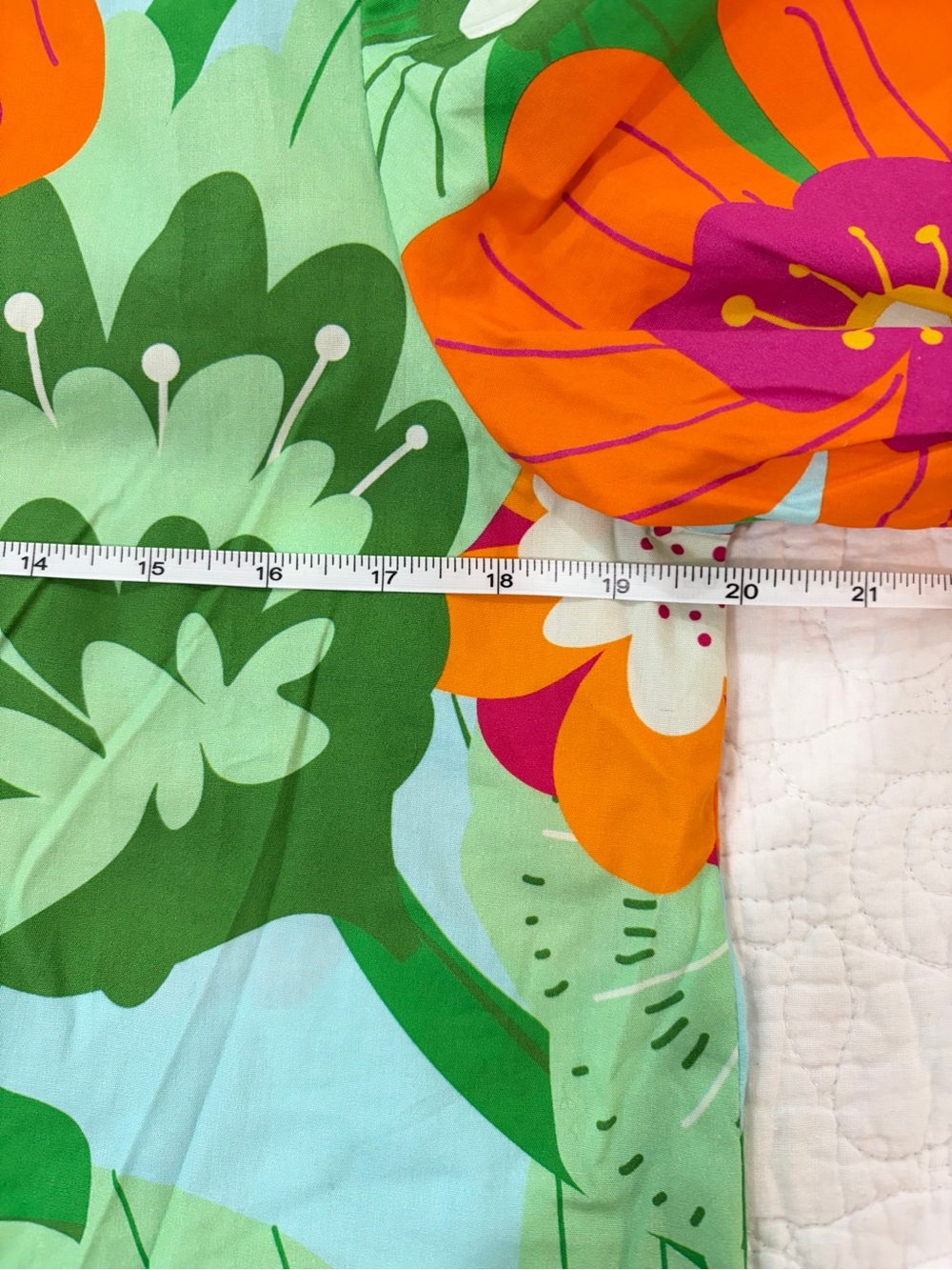 NWT SZ L Maude Vivante Vibrant Floral Top in Green, Orange & Magenta - Picture 5 of 7